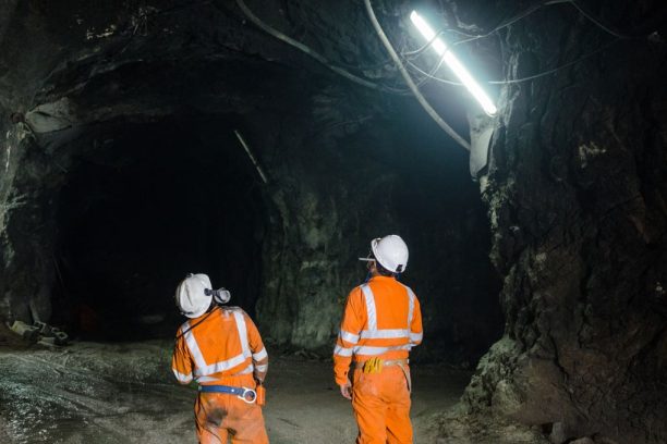 people mining underground